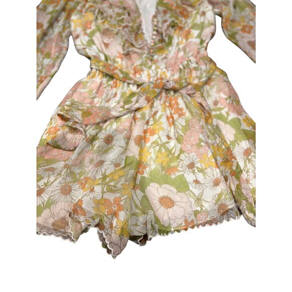 Zimmermann 'The Love Struck' Above The Knee Scalloped Romper Mini Dress - Picture 9 of 12